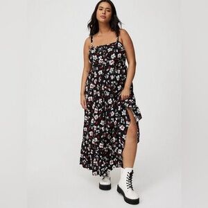 Torrid Challis Smocked Maxi Dress Size 2